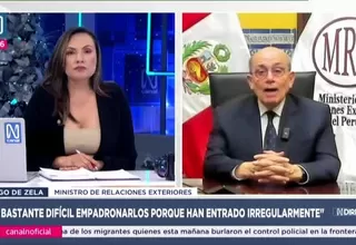 Hugo de Zela: Migrantes indocumentados retornaron a Chile y Perú aplicará su ley migratoria