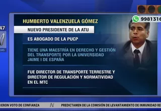 Humberto Valenzuela: el perfil del presidente de la Autoridad de Transporte Urbano