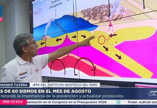IGP confirma que se registraron 60 sismos en agosto: Último movimiento fue en Chilca