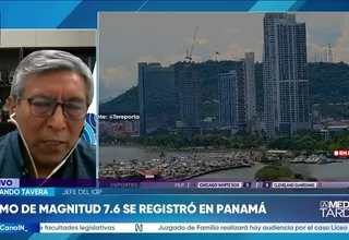 IGP: Sismo en Panamá igualó niveles de sacudimiento de Pisco