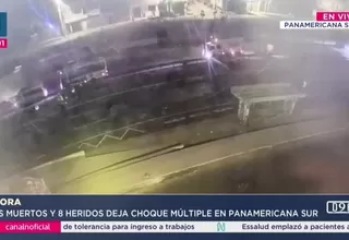 Imágenes del accidente de tránsito en la Panamericana Sur que dejó 2 muertos y 8 heridos