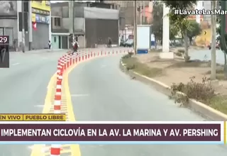 Implementan ciclovías en las avenidas La Marina y Pershing