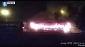 Incendio de bus causó alarma en El Agustino - Noticias de el-chino