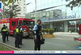 Clínica Internacional: Incendio fue causado por un vehículo