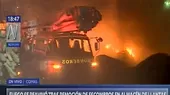 Incendio en Comas: se reavivó el fuego en almacén de llantas - Noticias de llantas