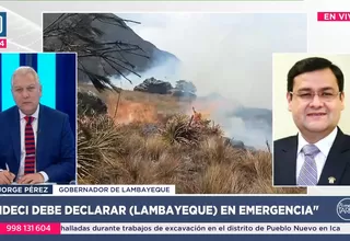 Incendio forestal: Gobernador pide declarar en emergencia a Lambayeque