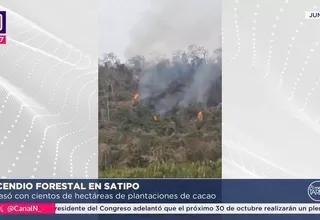 Incendio forestal en Satipo