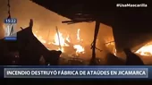 Incendio en Jicamarca destruyó una fábrica de ataúdes - Noticias de fabrica