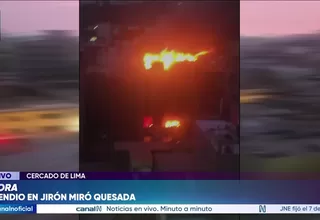 Un incendio en Jirón Miró Quesada moviliza 14 unidades bomberos