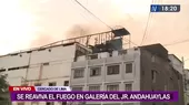Incendio en Mesa Redonda: Se reaviva el fuego en galería Plaza Central - Noticias de galerias