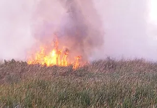 Al menos un herido por gran incendio en los Pantanos de Villa