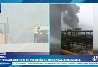 Controlan incendio en refinería Cajamarquilla de Huachipa