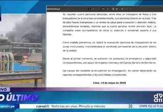 Nexa confirma cuatro afectados tras incendio en refinería Cajamarquilla