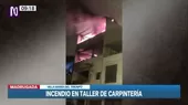 [VIDEO] Incendio en taller de carpintería en Villa María del Triunfo - Noticias de villa-salvador