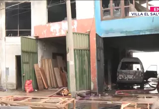 Incendio en Villa El Salvador deja talleres calcinados