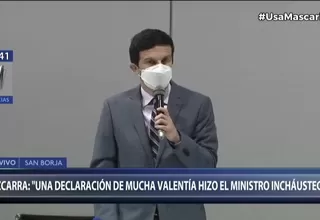 Incháustegui: Santiago Arancibia y Daniel Huarcaya me escribieron para ser parte de gabinete transitorio