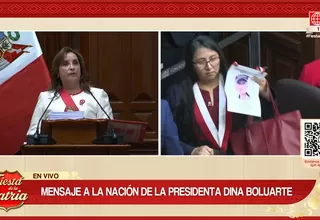 Incidente en Congreso durante mensaje a la Nación de Boluarte