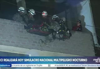 INDECI realizará simulacro nacional multipeligro nocturno este martes a las 8 p. m.