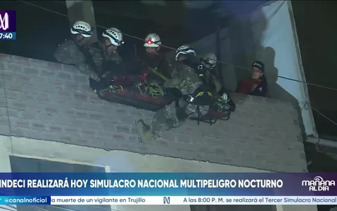 INDECI realizará simulacro nacional multipeligro nocturno este martes a las 8 p. m.