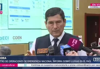 INDECI confirma 59 fallecidos por lluvias y alerta sobre posible Niño débil desde marzo