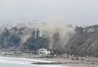 Indeci: Sismo provocó deslizamiento de tierra en la Costa Verde