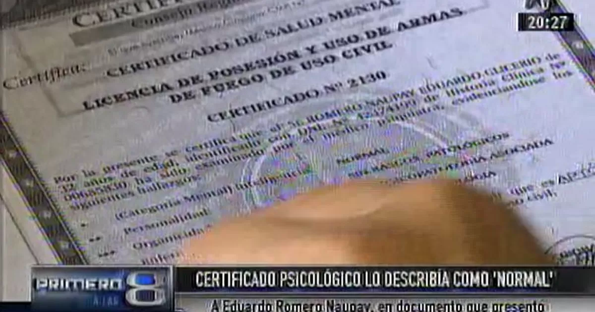 Autor De Tiroteo En Independencia Tenia Certificado De Salud Mental Canal N