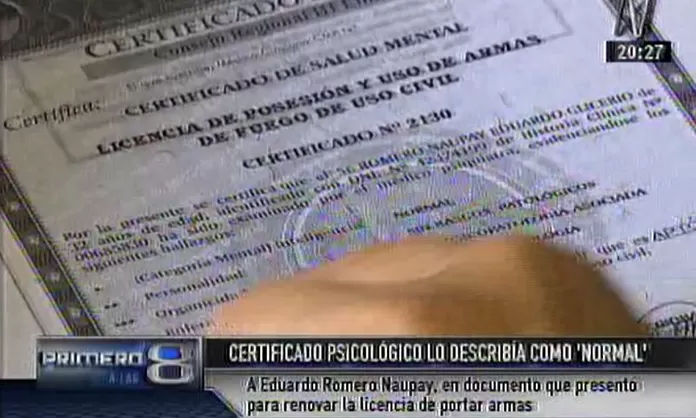 Autor De Tiroteo En Independencia Tenia Certificado De Salud Mental Canal N