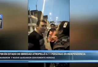 Independencia: chofer ebrio causó la muerte de 2 personas y dejó 9 heridos