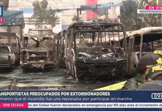 Independencia: Incendio en cochera destruyó 26 cústers