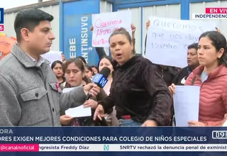 Independencia: Padres exigen reparar colegio de niños especiales