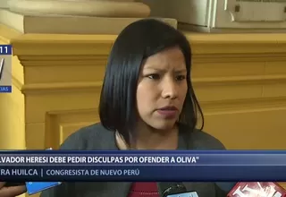 Indira Huilca: Yo escuché el insulto de Heresi a Oliva, debe pedir disculpas