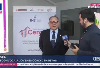 INEI lanza convocatoria a jóvenes para el Censo Nacional desde agosto
