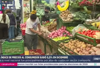 INEI: Precios subieron 0,21% a nivel nacional y 0,24% en Lima en diciembre de 2025