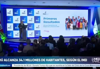 INEI revela que la población del Perú asciende a 34.1 millones de habitantes
