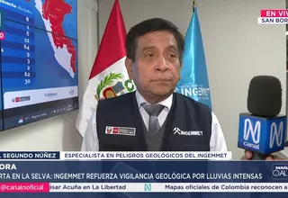 Ingemmet detecta 196 zonas críticas por lluvias en la selva