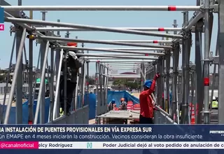 Inicia instalación de puentes provisionales en Vía Expresa Sur