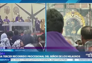 Señor de los Milagros inicia su tercer recorrido procesional por las calles de Lima