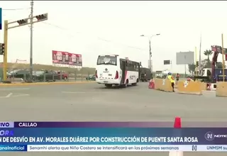 Inician desvíos por construcción del puente Santa Rosa hacia el nuevo aeropuerto Jorge Chávez