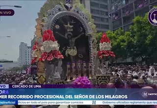 Señor de los Milagros: Cristo Moreno inicia su primer recorrido de octubre ante miles de fieles