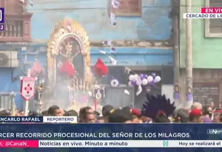Inició tercer recorrido del Señor de los Milagros en Lima