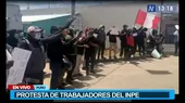 Puno: Protesta de trabajadores del INPE se registró en exteriores del penal - Noticias de inpe