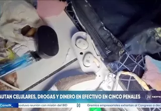 Requisan cinco penales en emergencia e incautan celulares, armas, drogas y dinero