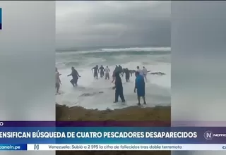 Paracas: Continúa búsqueda de cuatro pescadores desaparecidos
