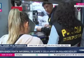 Intervienen venta informal de chips y celulares en Polvos Azules