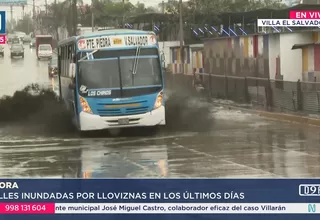 Falta de drenaje deja vías anegadas tras intensa llovizna en VES