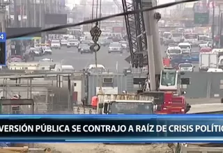 Inversión pública se contrajo a raíz de la crisis política