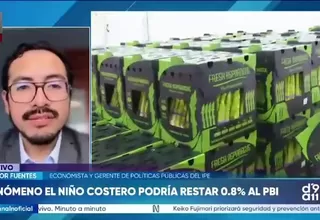 IPE advierte que el Fenómeno El Niño restará 0,8 puntos al crecimiento económico del Perú