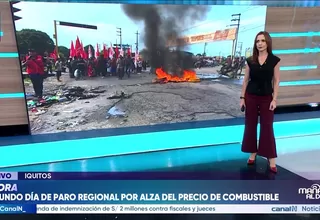 Iquitos acata segundo día de paro regional de 72 horas por alza de combustibles y otras demandas