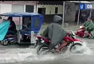 Iquitos: Calles lucen inundadas tras lluvia torrencial 