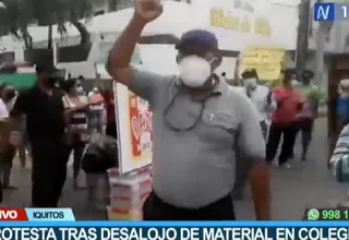 Iquitos: Protestan por construcción inconclusa de colegio